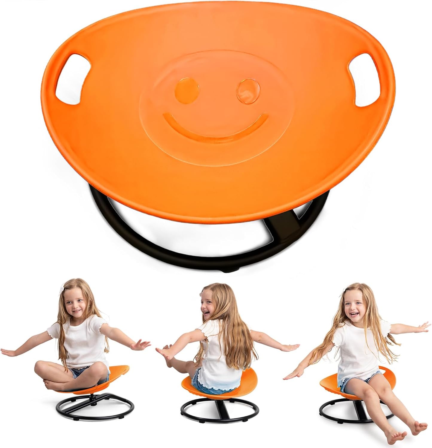 Special Supplies Smile Spinning Chair for Kids- Versatile Kids Sit and Spin Sensory Chair for Training Body Coordination for Playroom, Bedroom, or Nursery
