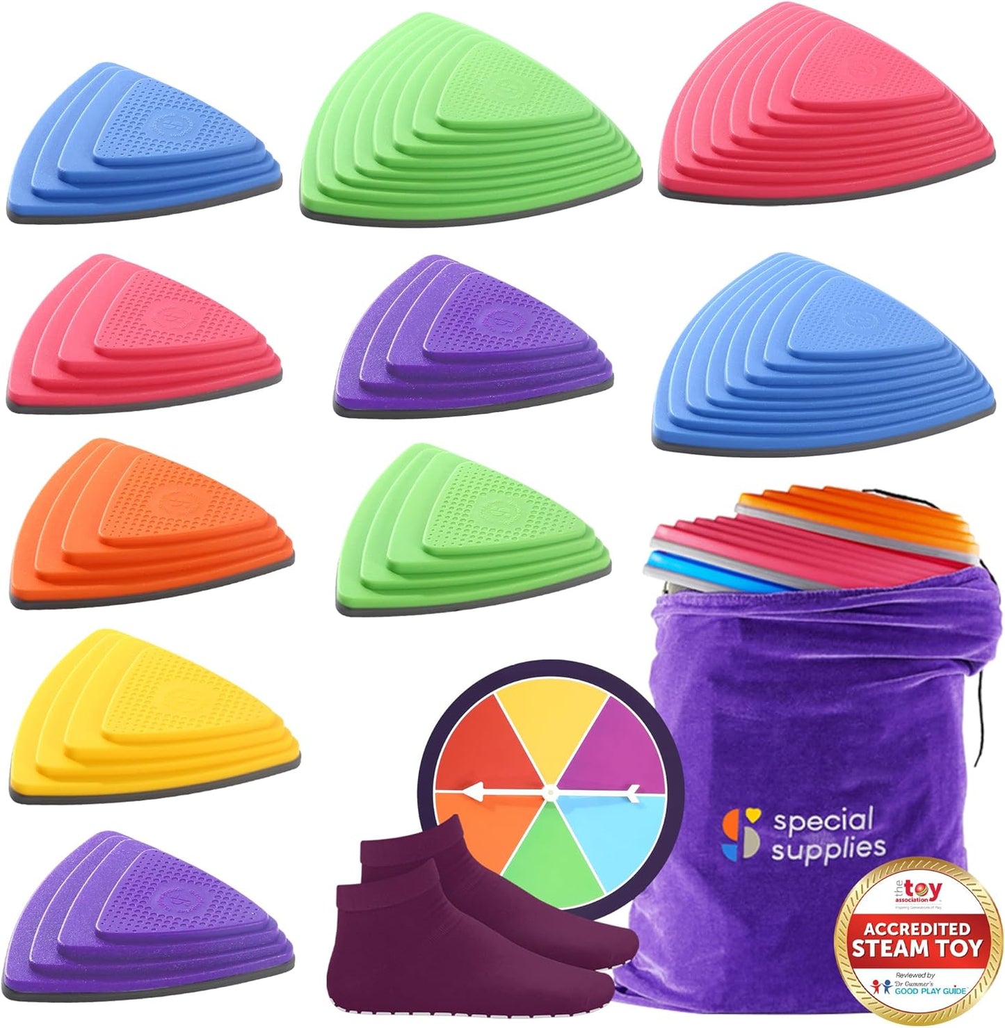 Stepping Stones (Primary Colors): 10 Piece Set