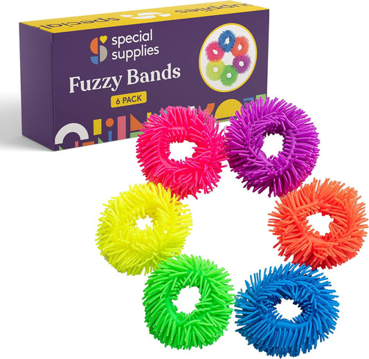 Squishy Fuzzy Band Bracelets (6 Pack)