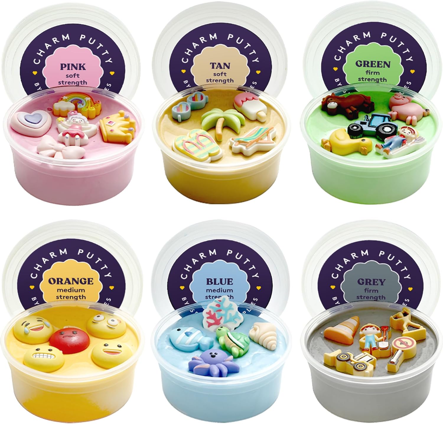 Special Supplies Sensory Therapy Putty for Kids and Adults with Cute Charms, Resistive Hand Exercise Stress Relief Therapy Putty