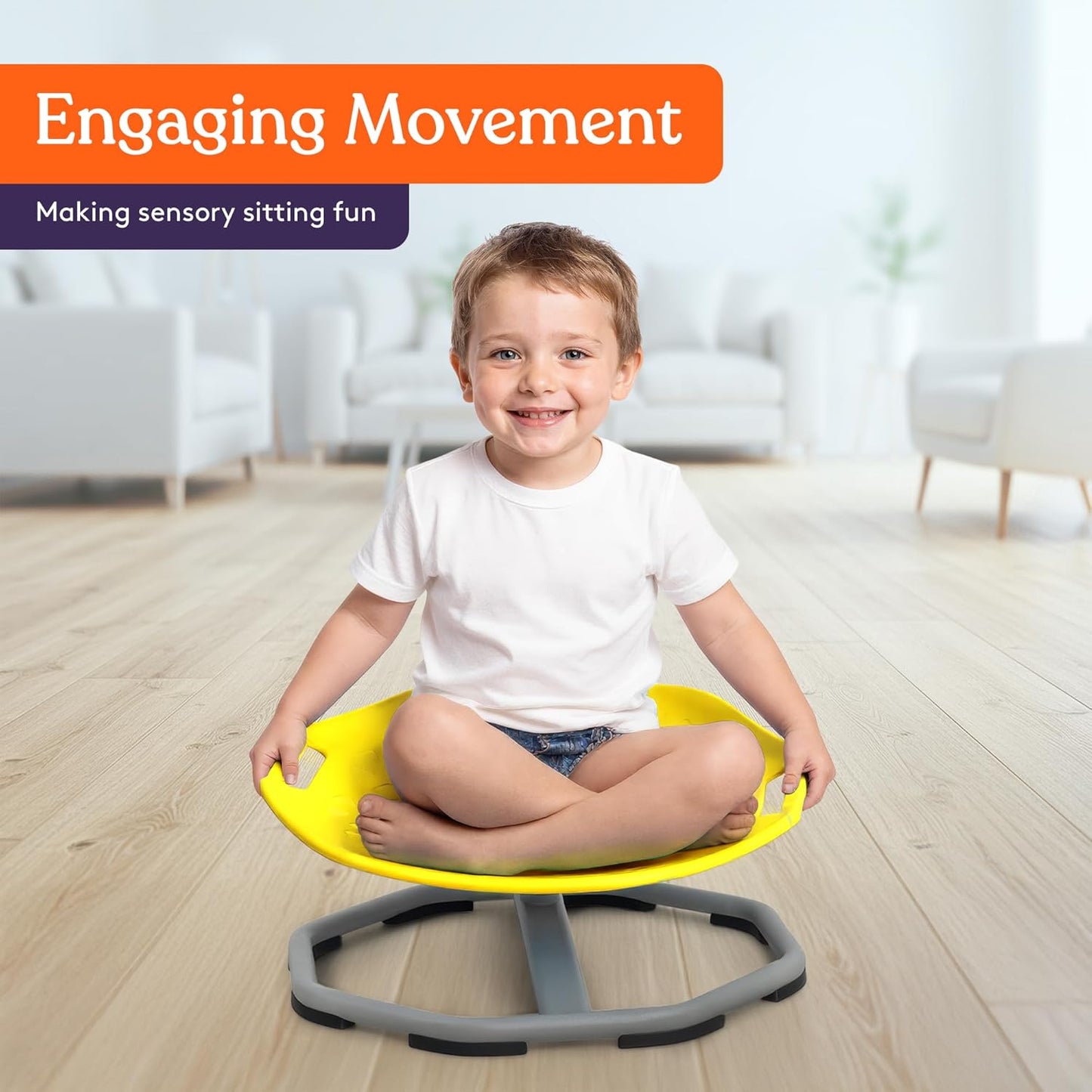 Special Supplies Sensory Spin Chair for Kids - Comfortable - Versatile Floor Chair for Playroom, Bedroom, or Nursery - Red