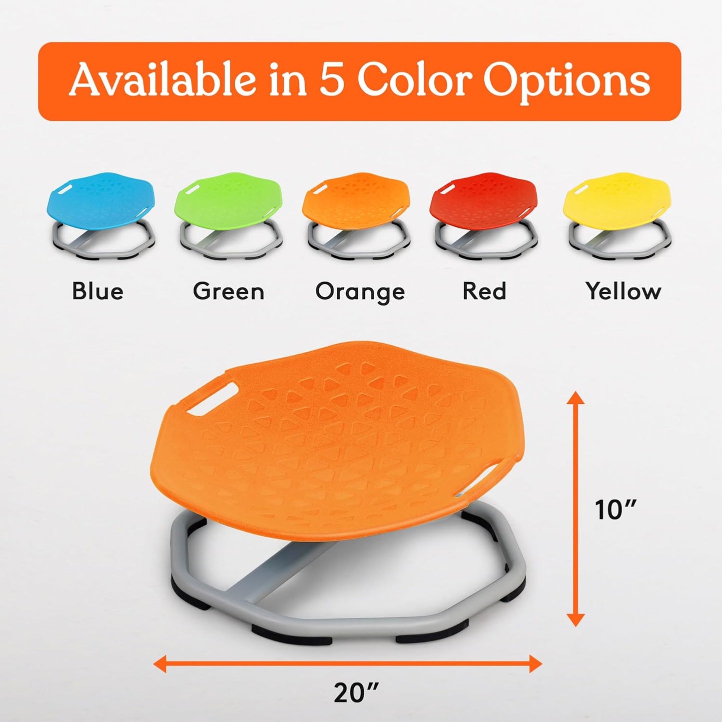 Special Supplies Sensory Spin Chair for Kids - Comfortable - Versatile Floor Chair for Playroom, Bedroom, or Nursery - Red