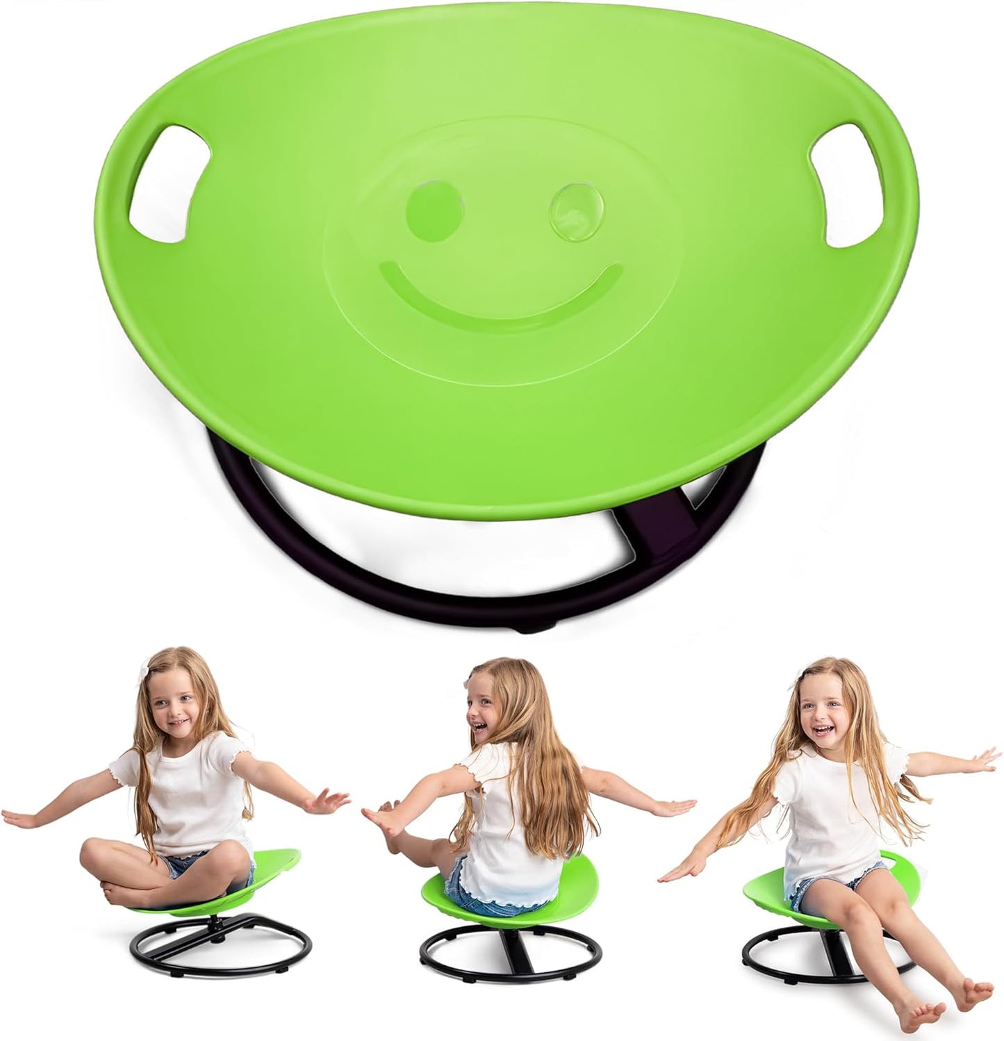 Special Supplies Smile Spinning Chair for Kids- Versatile Kids Sit and Spin Sensory Chair for Training Body Coordination for Playroom, Bedroom, or Nursery