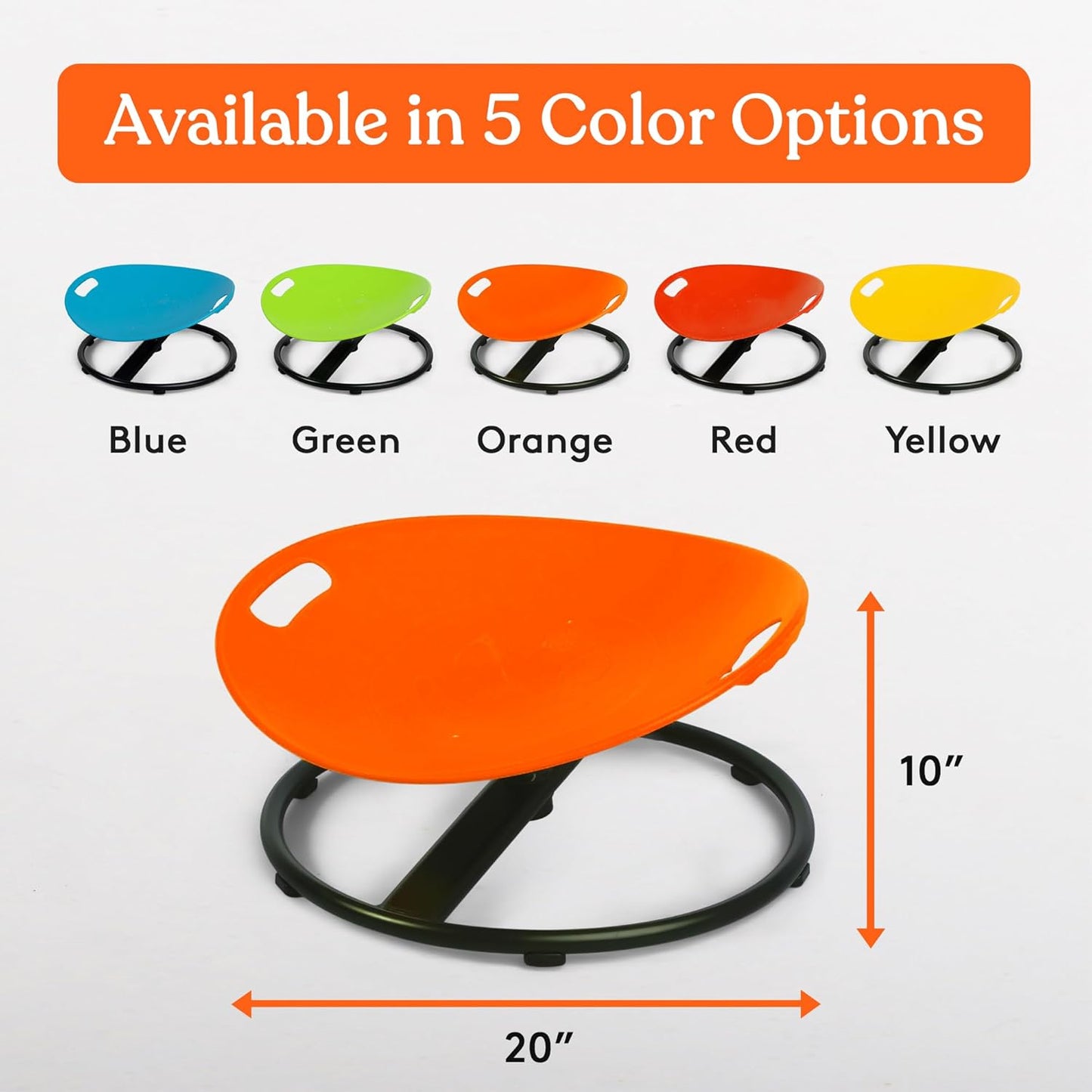 Special Supplies Smile Spinning Chair for Kids- Versatile Kids Sit and Spin Sensory Chair for Training Body Coordination for Playroom, Bedroom, or Nursery
