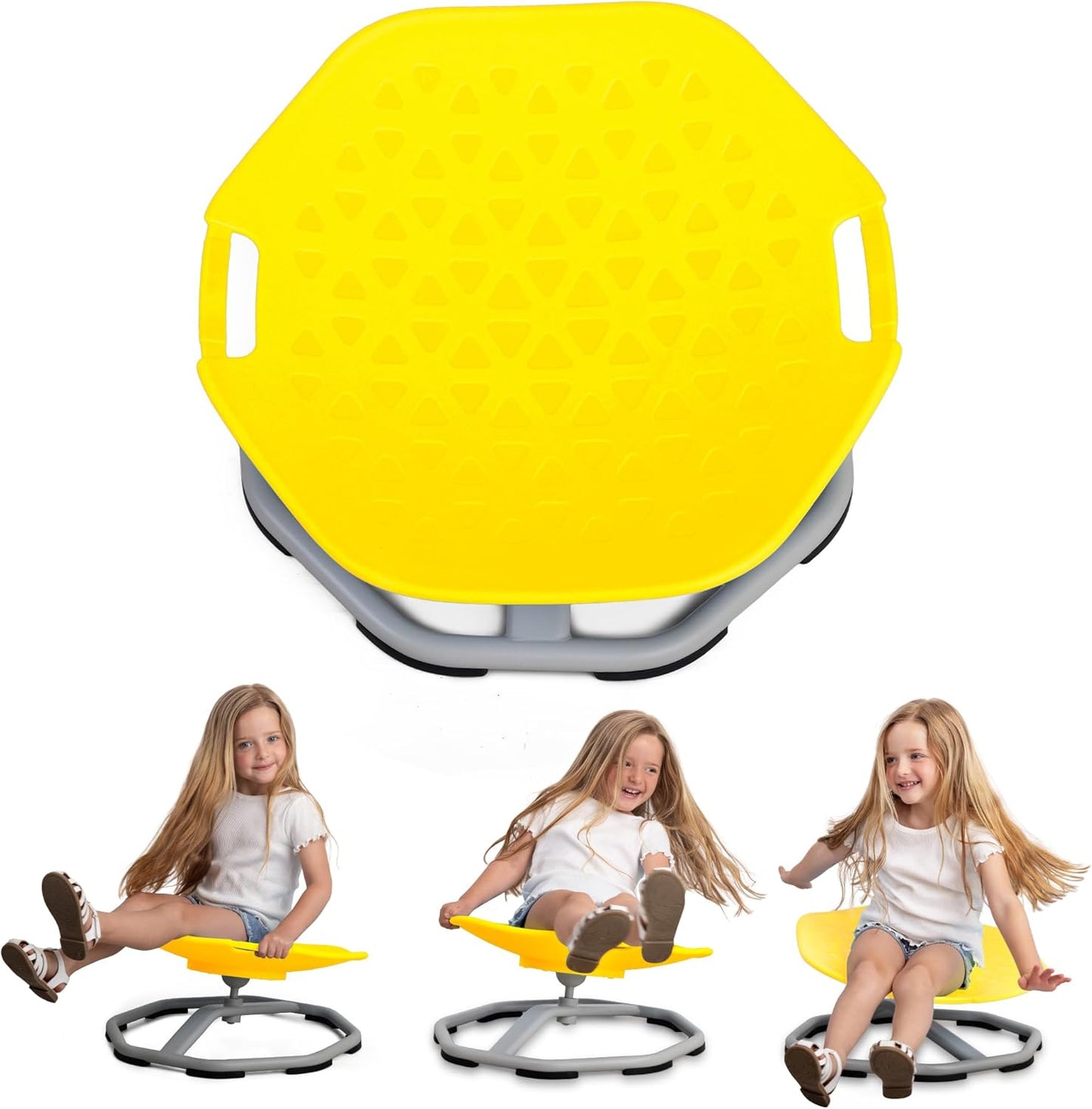 Special Supplies Sensory Spin Chair for Kids - Comfortable - Versatile Floor Chair for Playroom, Bedroom, or Nursery - Red