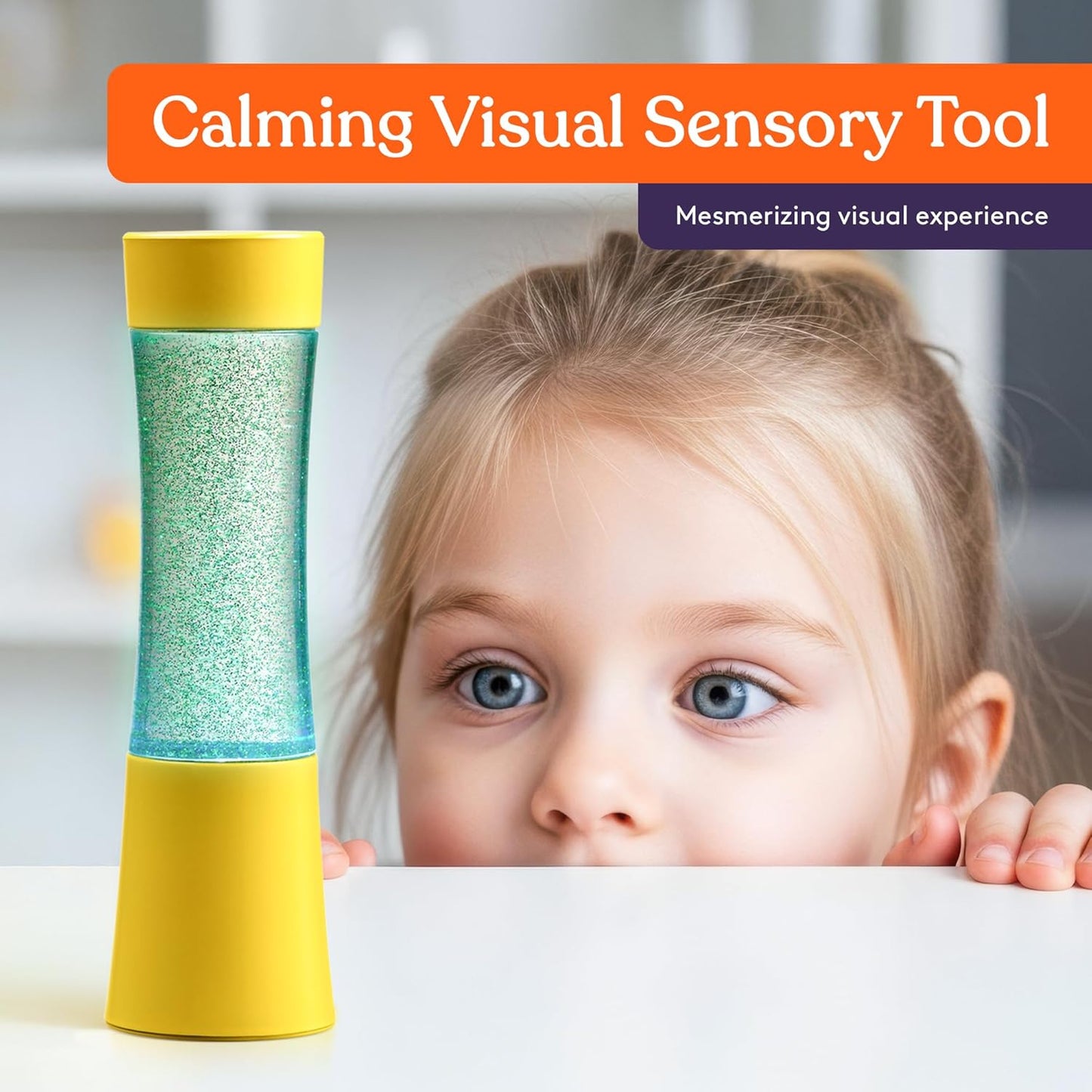 Special Supplies Light-Up Glitter Sensory Tubes – 4-Pack - Liquid Motion Timers for Stress Relief, Focus, and Relaxation - Colorful Calm Down Bottles for Kids and Adults - Leakproof, Ages 3+