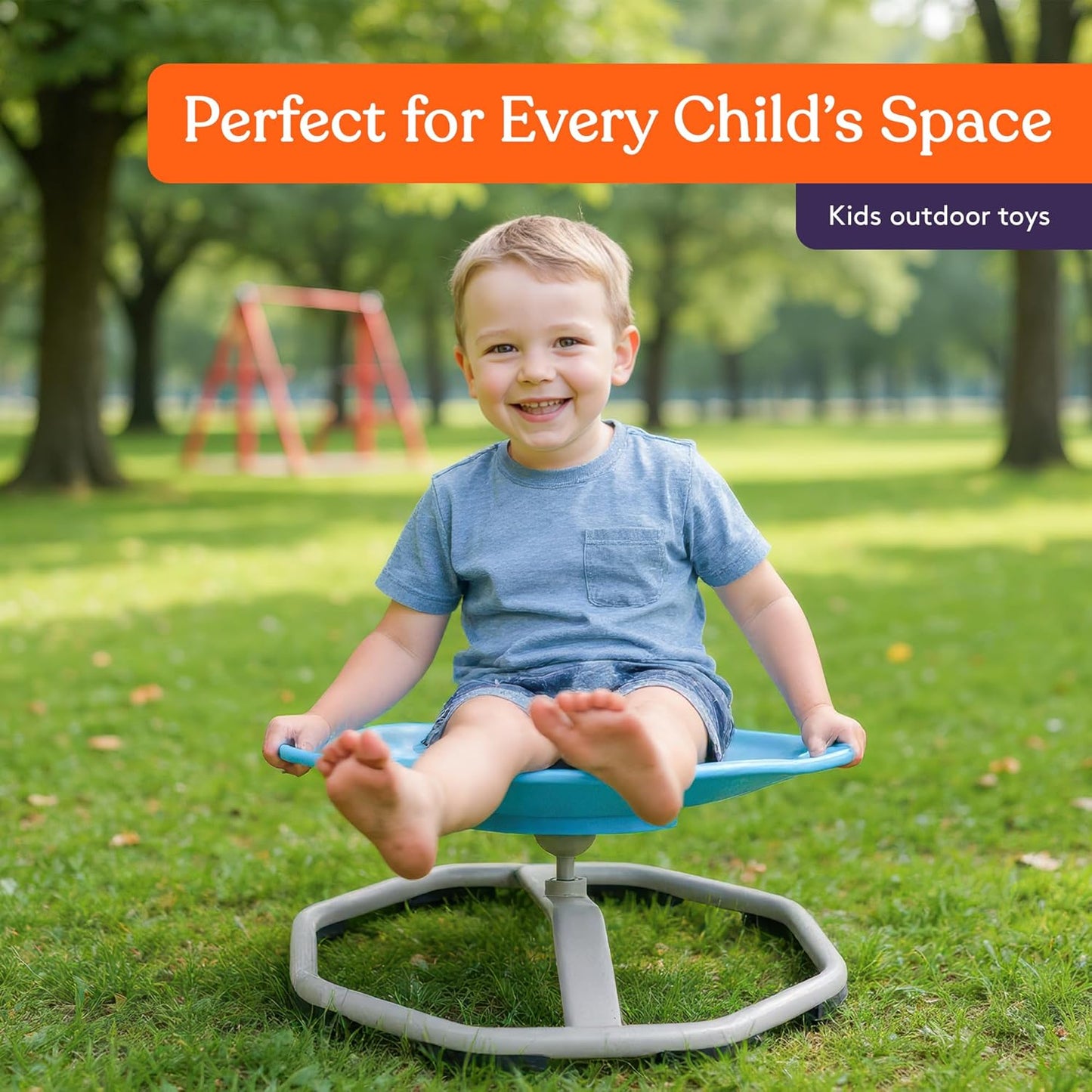 Special Supplies Sensory Spin Chair for Kids - Comfortable - Versatile Floor Chair for Playroom, Bedroom, or Nursery - Red