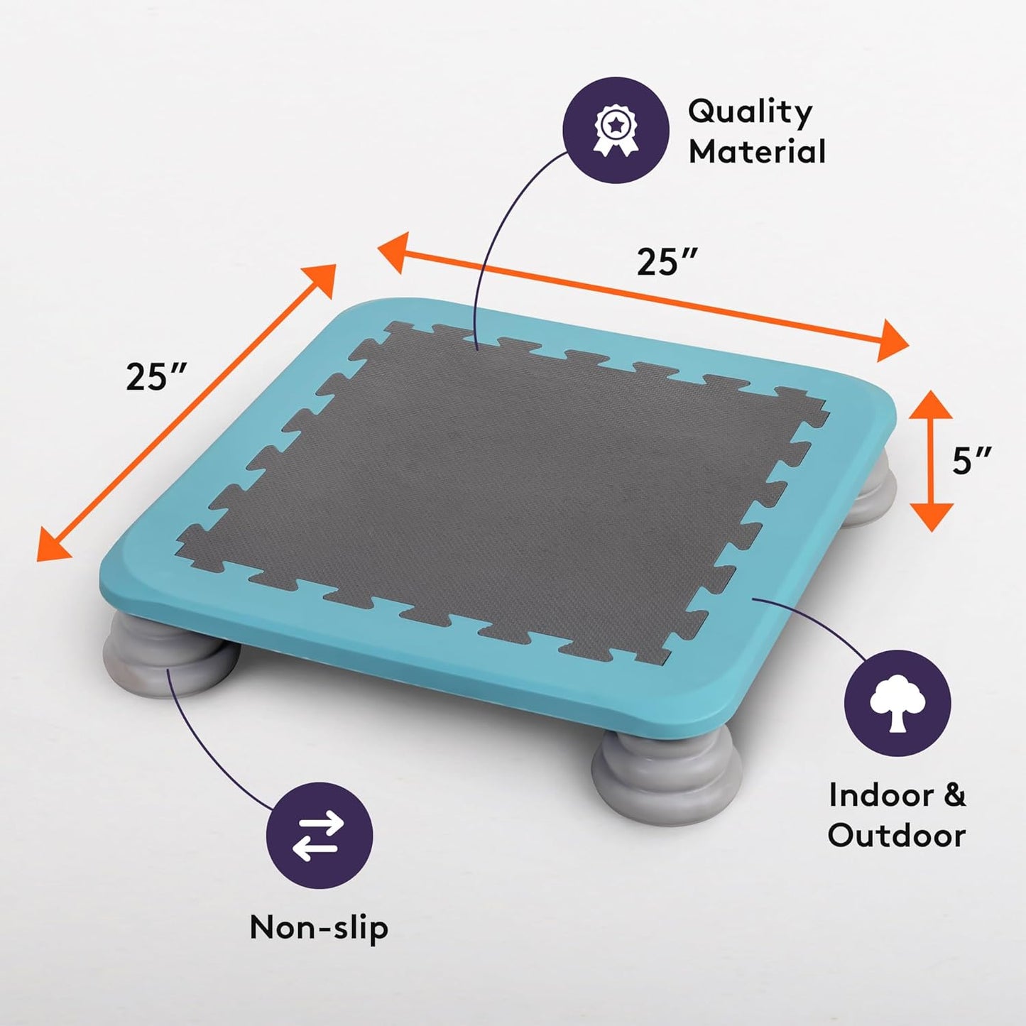 Special Supplies Kids Trampoline Rebounder Bouncing Board – Sensory Balance and Bounce Toy for Indoor and Outdoor Kids Toys - Outdoor Play Equipment