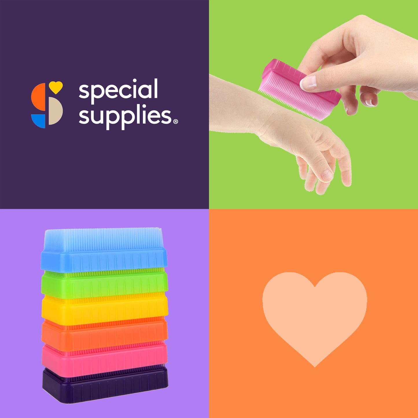 Therapressure Sensory Brush (Multi-Color): 6 Pack