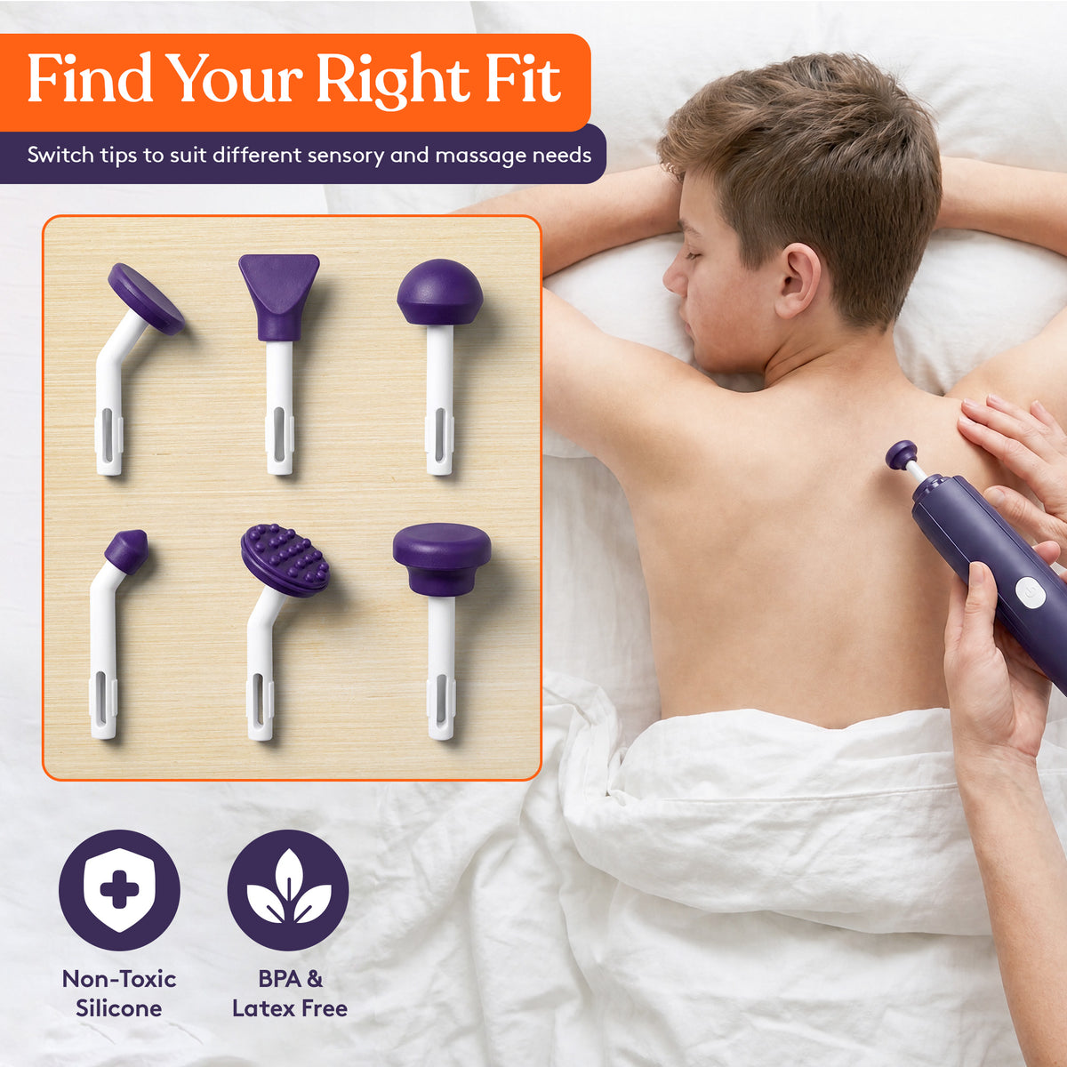 Special Supplies TheraVibe Point Massager, Rechargeable Handheld Targeted Massage- Vibration Massager with 6 Silicone Massage Tips, 3 Settings, USB Charging Cable and Travel Bag