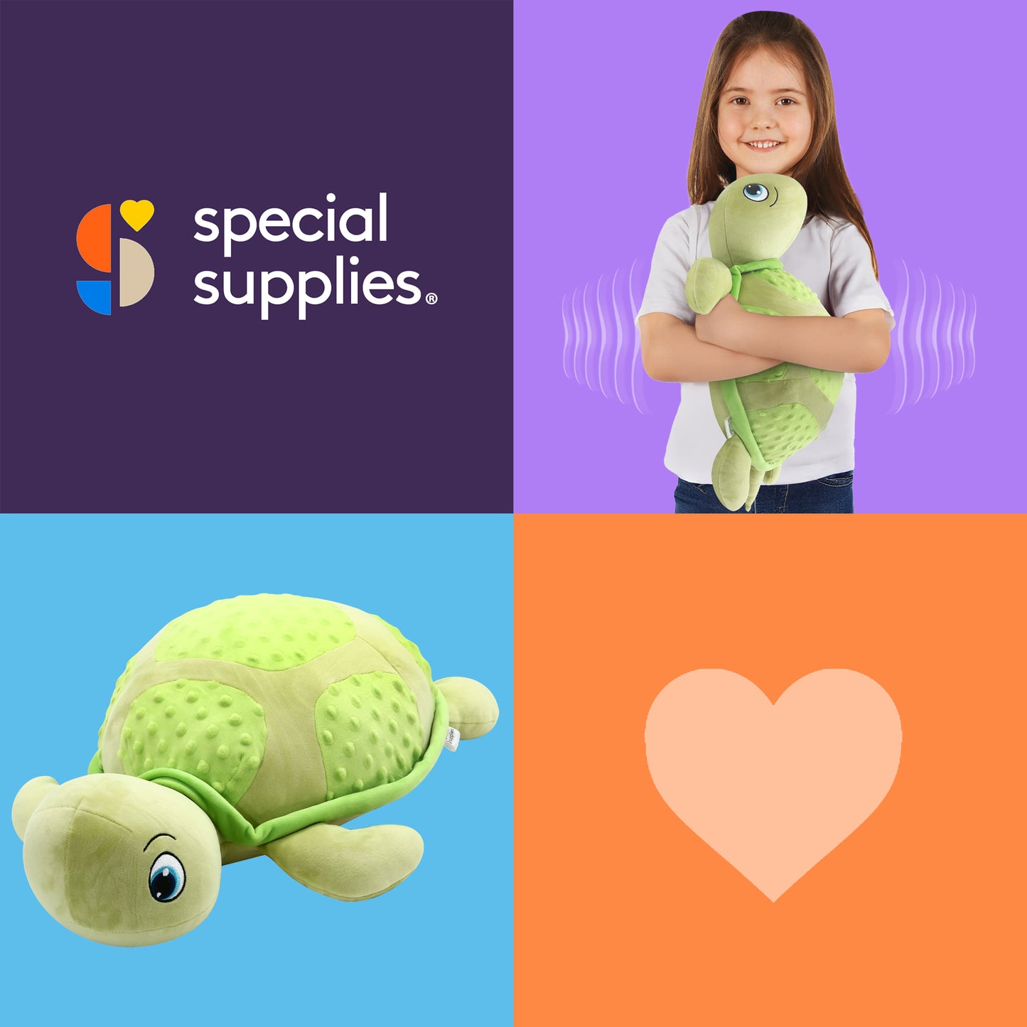 Sensory Vibrating Pillow-Turtle with Music and Voice Recording