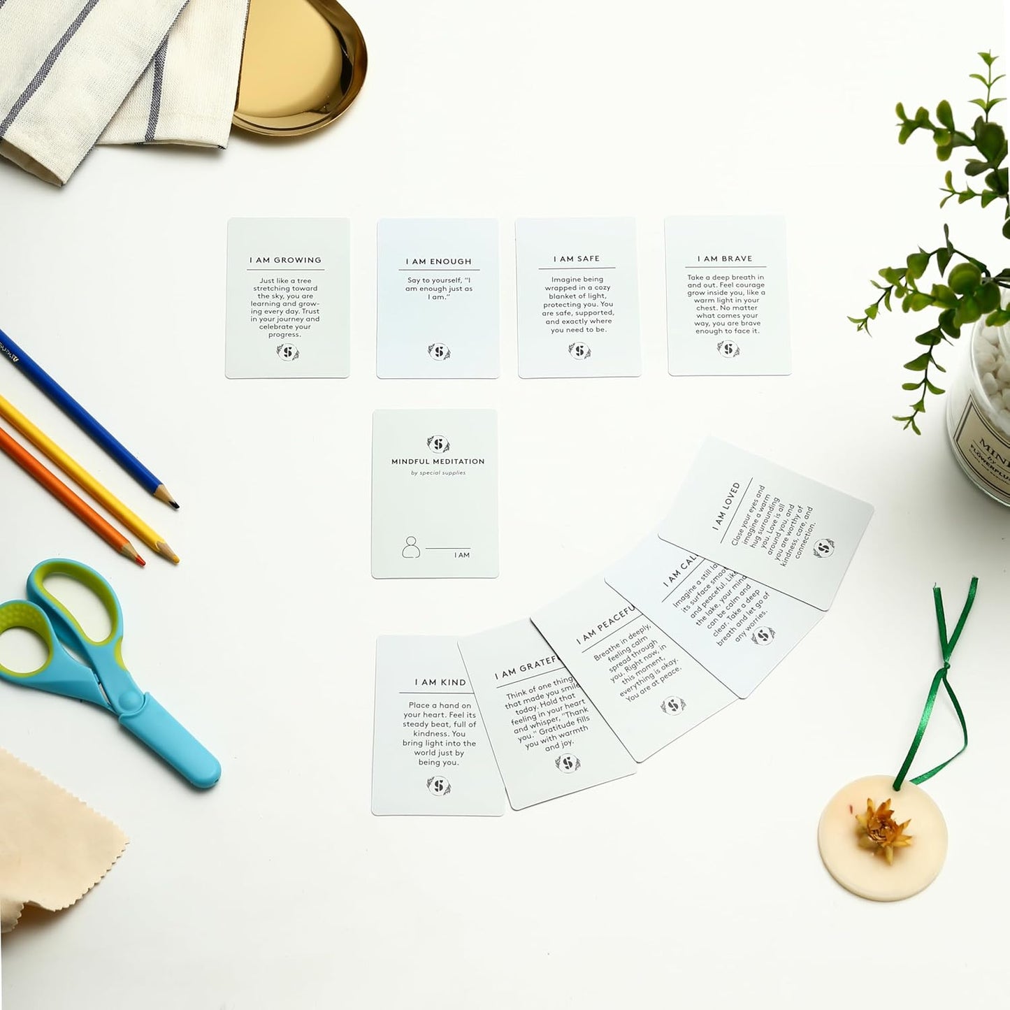 Special Supplies 101 Mindfulness & Meditation Cards Daily Self Care Kit for Stress and Anxiety Relief Relaxation Gift for Teens and Adults Positive Affirmations with Meaningful Practices