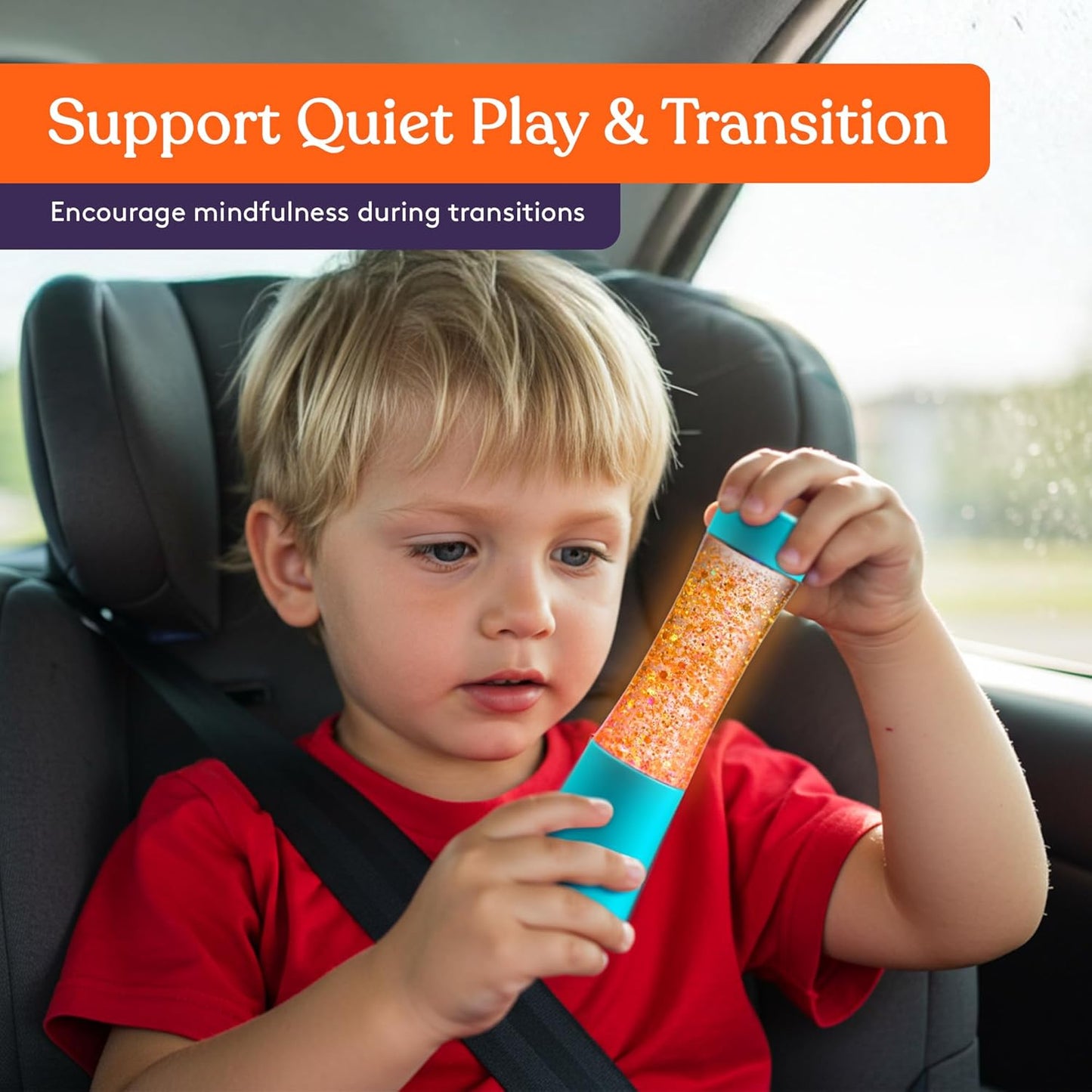 Special Supplies Light-Up Glitter Sensory Tubes – 4-Pack - Liquid Motion Timers for Stress Relief, Focus, and Relaxation - Colorful Calm Down Bottles for Kids and Adults - Leakproof, Ages 3+