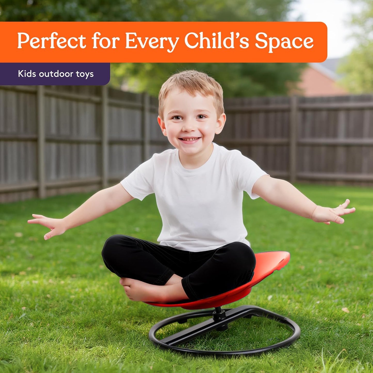Special Supplies Smile Spinning Chair for Kids- Versatile Kids Sit and Spin Sensory Chair for Training Body Coordination for Playroom, Bedroom, or Nursery