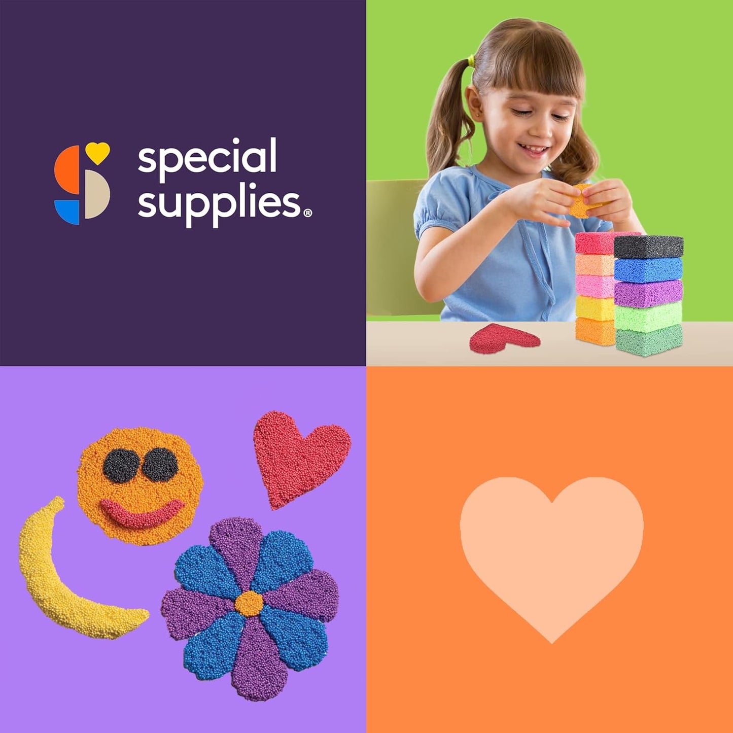 FUN FOAM Modeling Foam Beads Play Kit (10 Blocks)