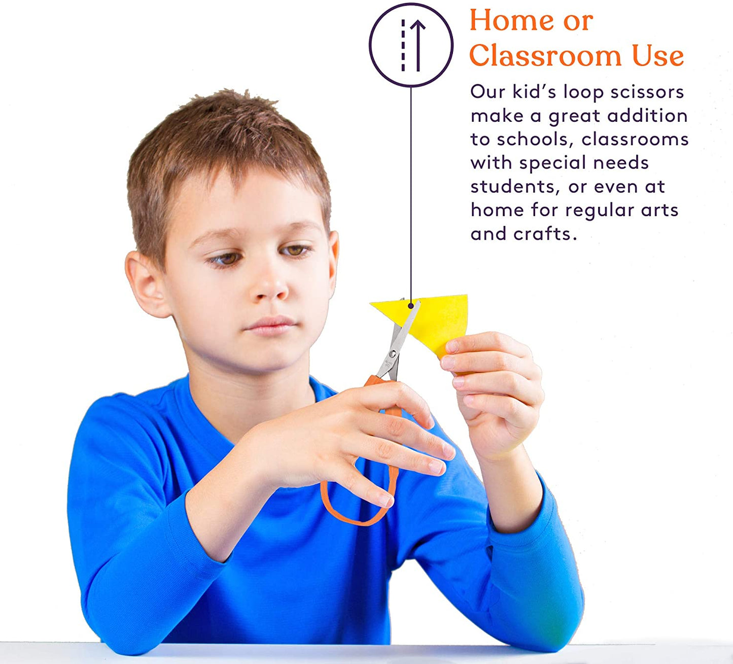 Large Loop Scissors for Kids and Adults 8" Inches (6-Pack)