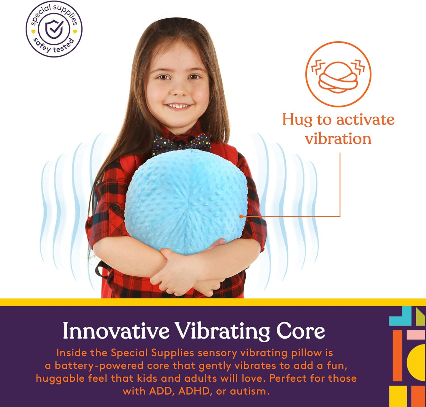 Sensory Vibrating Ball Pillow with Music and Voice Recording