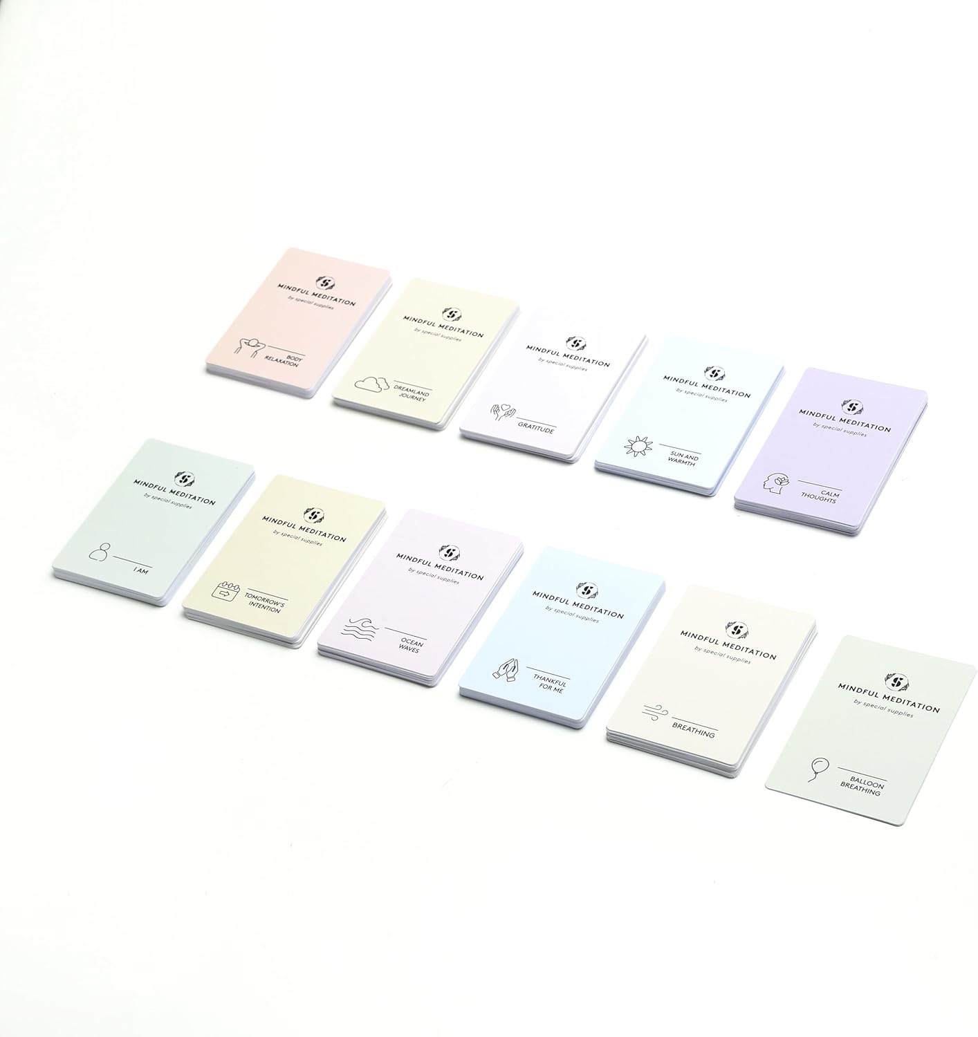 Special Supplies 101 Mindfulness & Meditation Cards Daily Self Care Kit for Stress and Anxiety Relief Relaxation Gift for Teens and Adults Positive Affirmations with Meaningful Practices