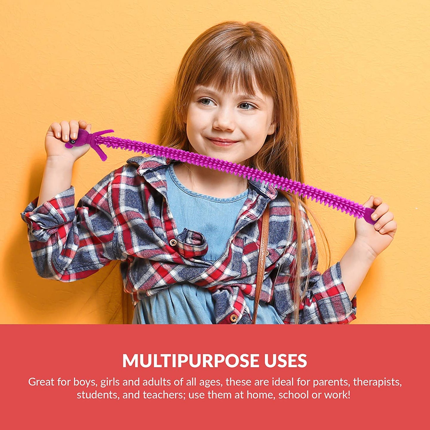 Colorful Sensory Fidget Animal Stretchy String ( Set of 12)