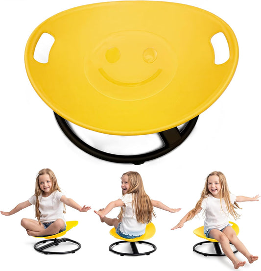 Special Supplies Smile Spinning Chair for Kids- Versatile Kids Sit and Spin Sensory Chair for Training Body Coordination for Playroom, Bedroom, or Nursery