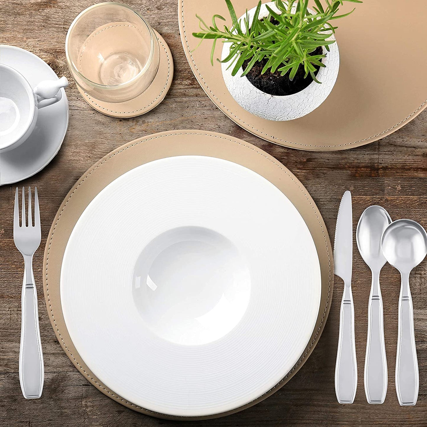 Special Supplies Premium Stainless Steel Weighted Flatware for Parkinson's Patients- Adaptive Silverware for Adults with Hand Tremors-Wide Non-Slip Grip, Easy to Clean -Weighted Silverware For Elderly