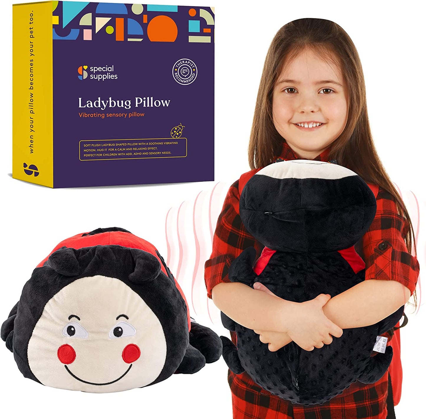 Sensory Vibrating Ladybug Pillow
