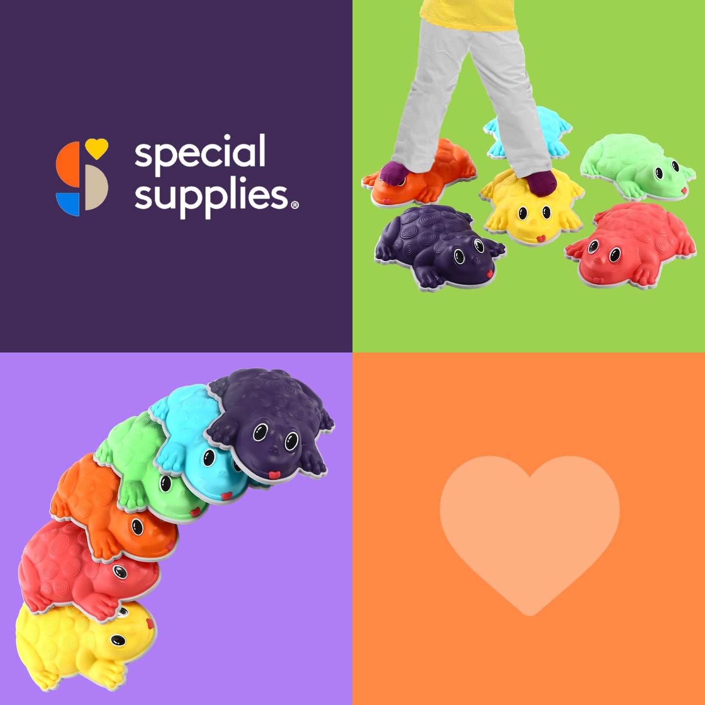 Frog Stepping Stones – Deluxe 6-Piece Set with Bonus Game