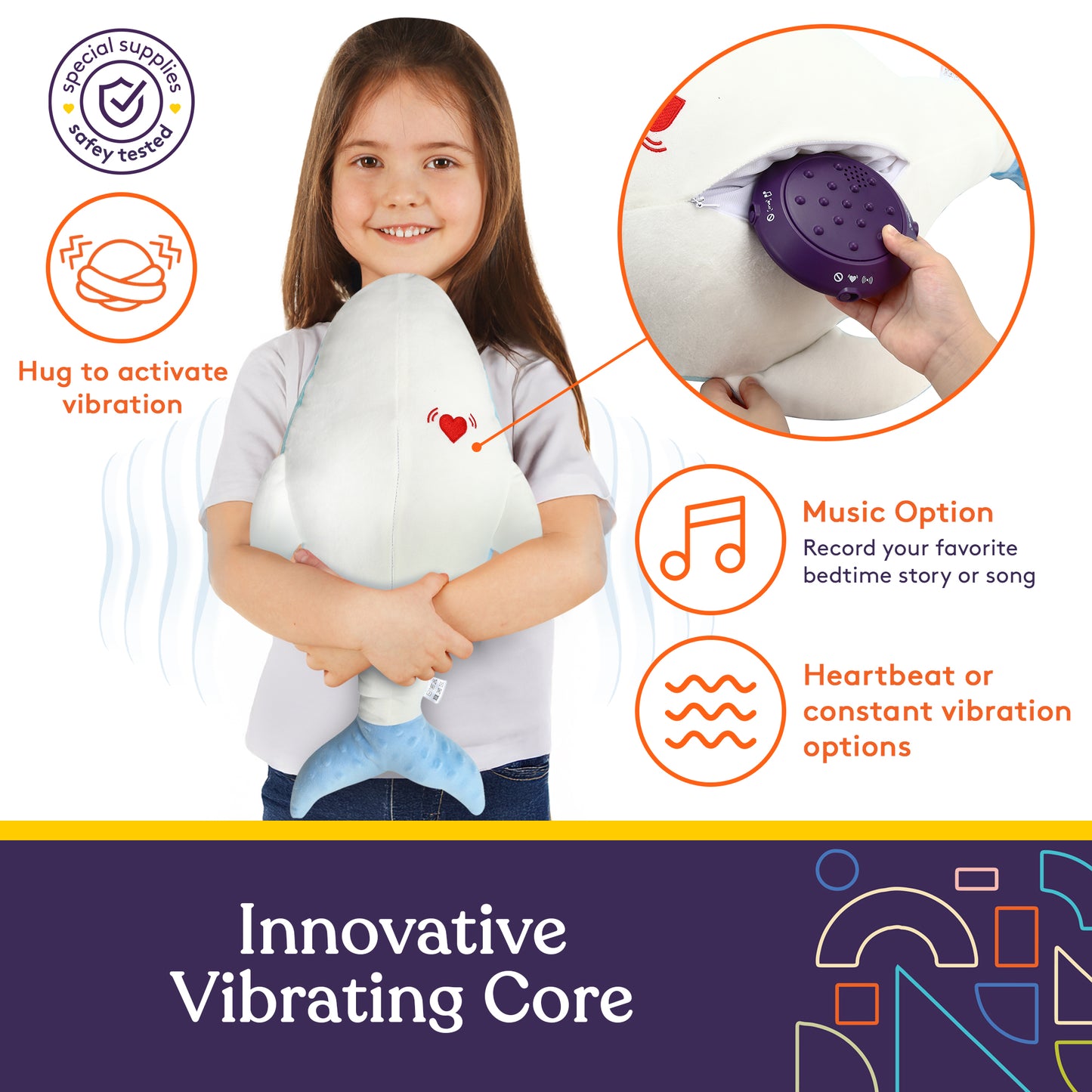 Sensory Vibrating Pillow-Whale