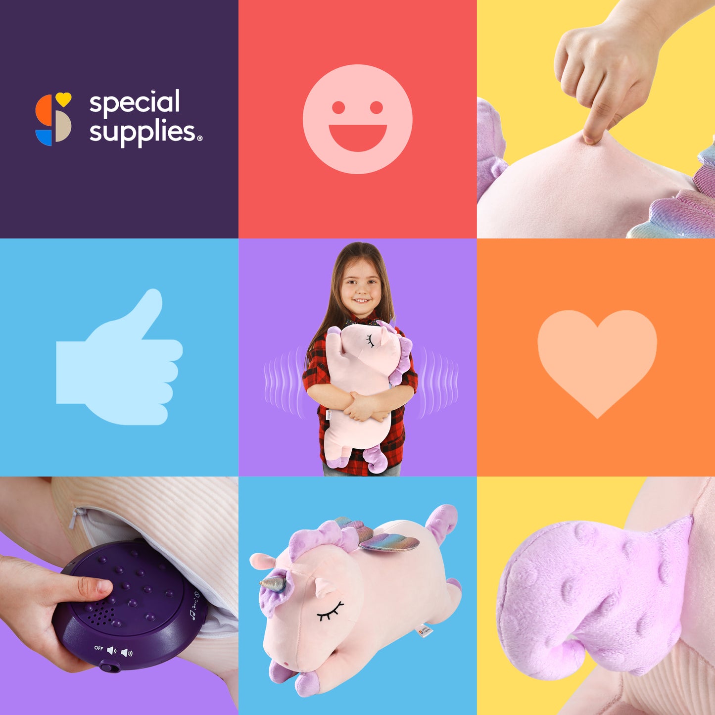 Sensory Vibrating Pillow-Unicorn