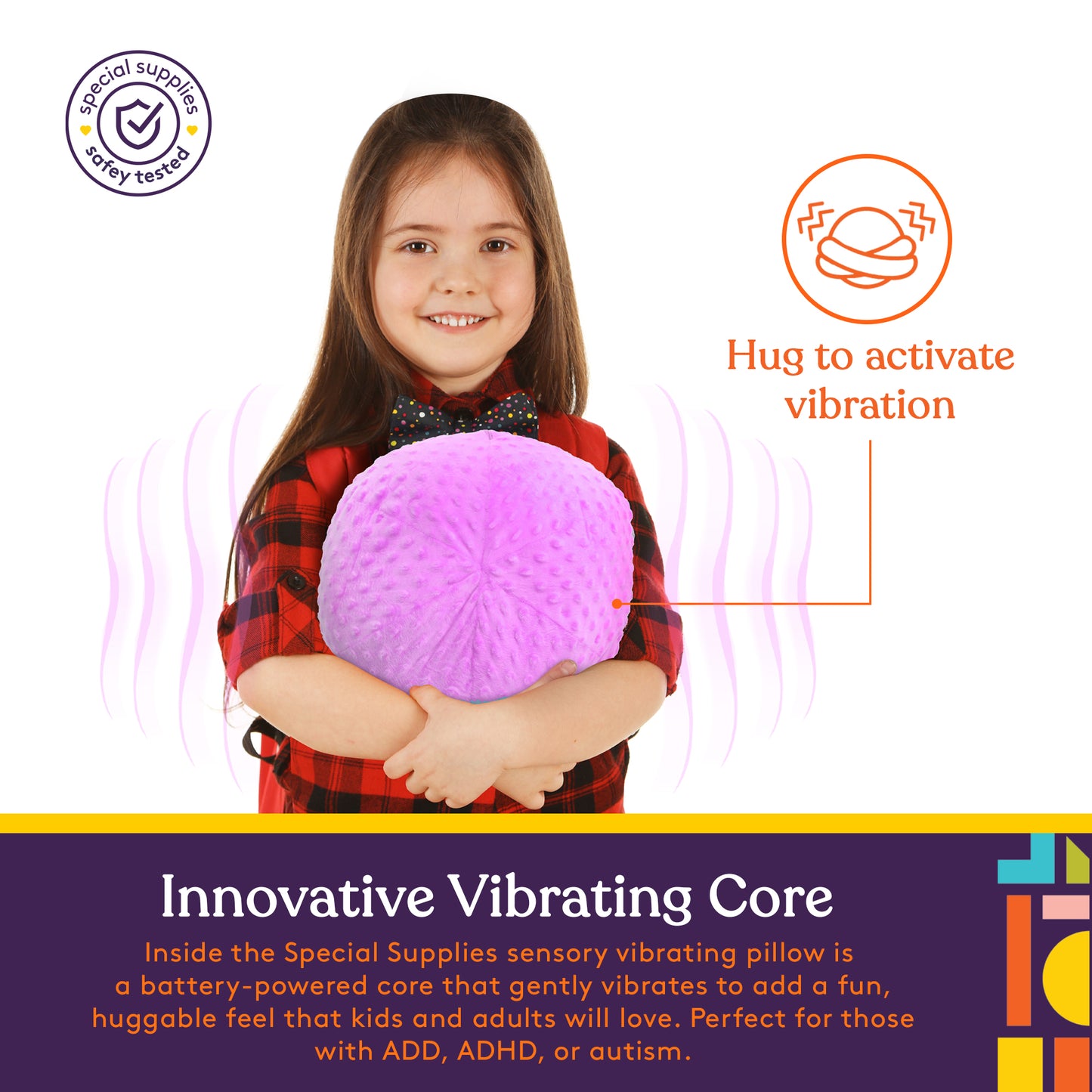 Sensory Vibrating Ball Pillow with Music and Voice Recording
