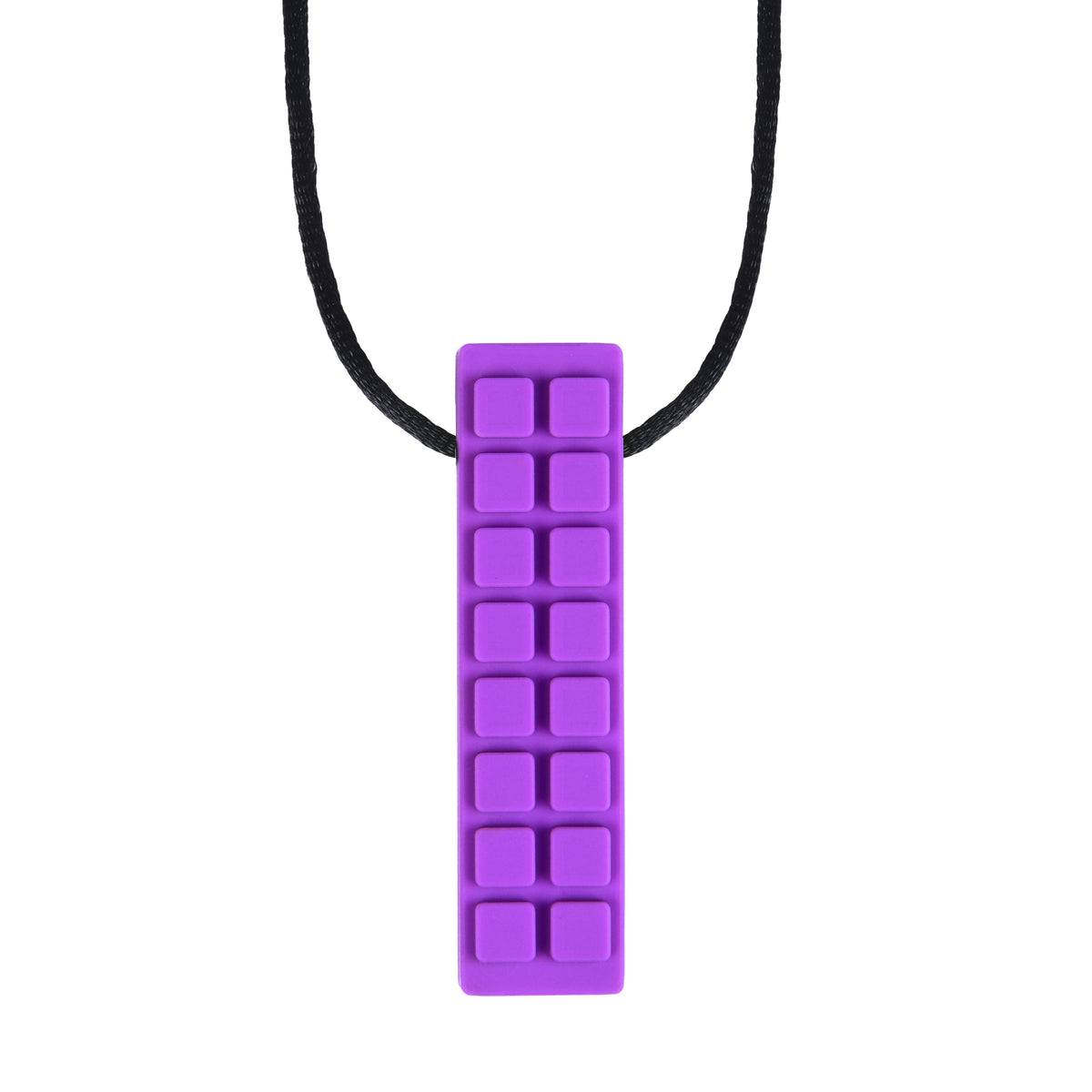 Chewy Blocks Necklace - Calming Textured Chewy Silicone Pendant for Autism & Oral Motor Special Needs Kids