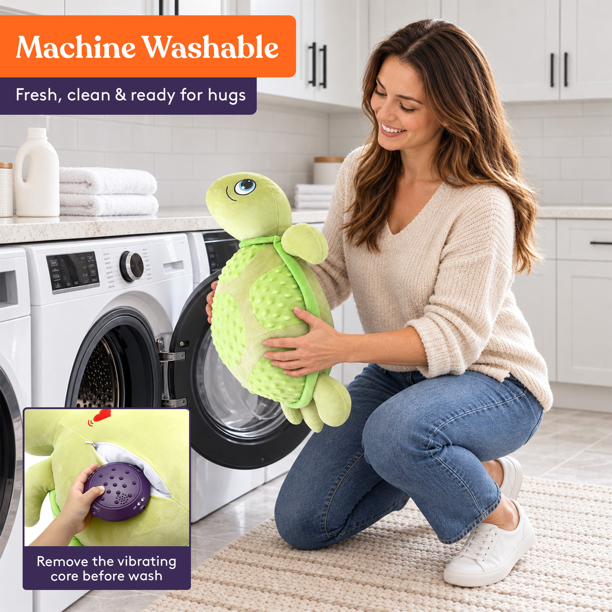 Sensory Vibrating Pillow-Turtle with Music and Voice Recording