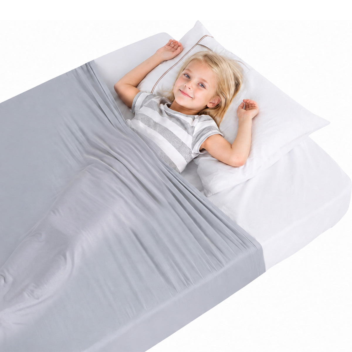 Sensory Bed Sheet for Kids Compression Alternative to Weighted Blankets - Gray