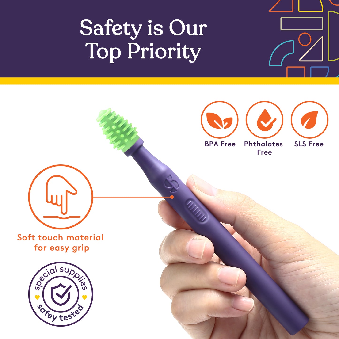 Special Supplies Sensory Mouth Brush and Oral Stimulation Tool for Kids and Adults, Wake Up Mouth for Desensitization, Soft, Flexible, Textured Silicone