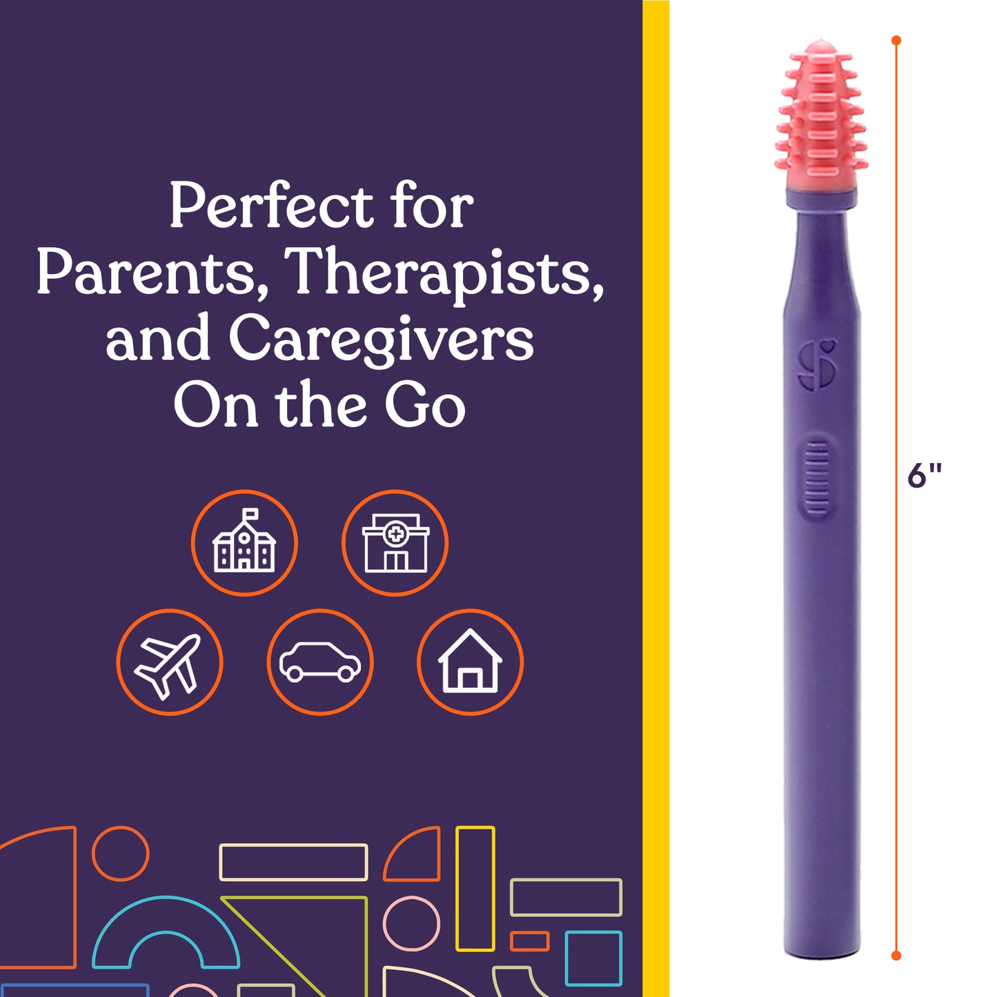 Special Supplies Sensory Mouth Brush and Oral Stimulation Tool for Kids and Adults, Wake Up Mouth for Desensitization, Soft, Flexible, Textured Silicone