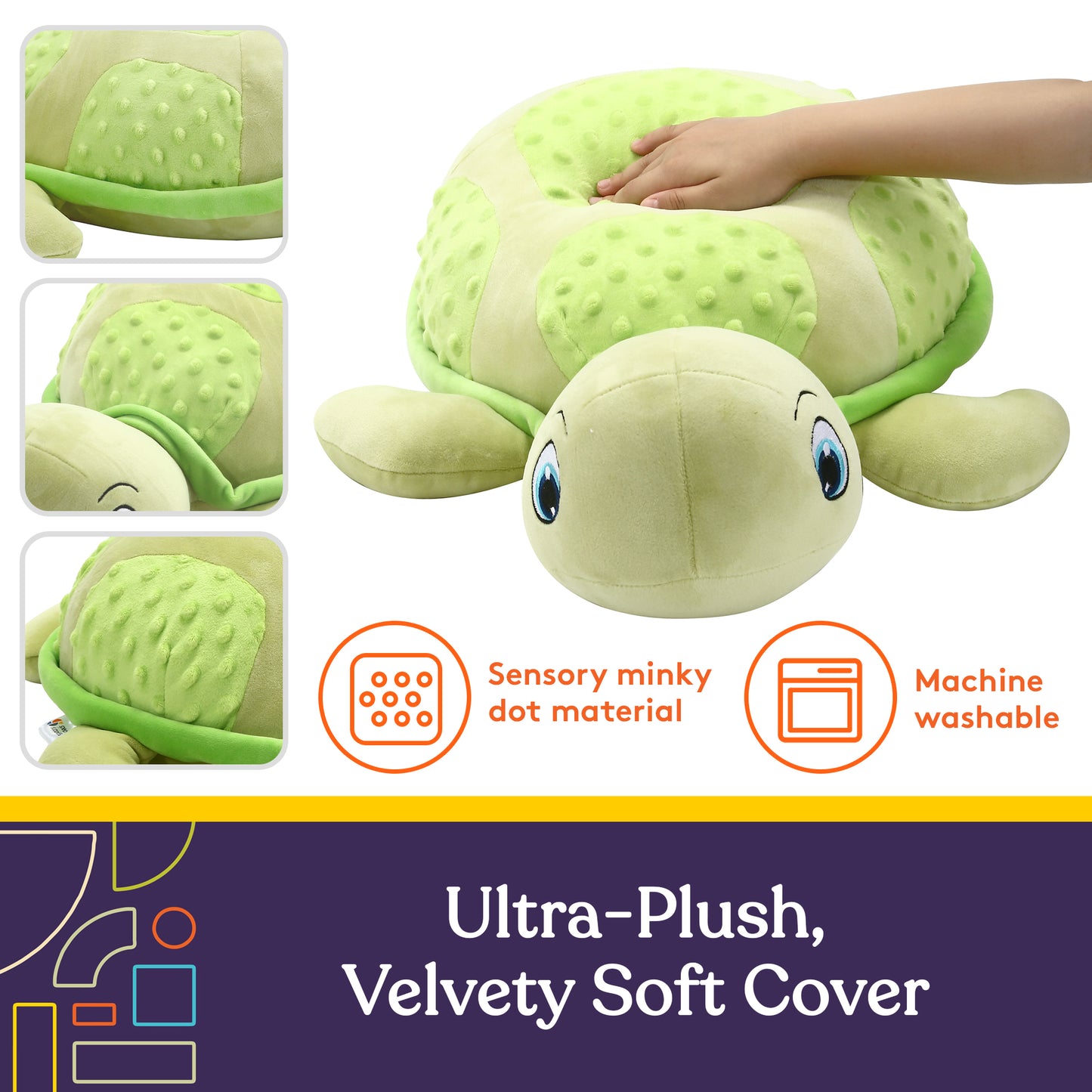 Sensory Vibrating Pillow-Turtle with Music and Voice Recording