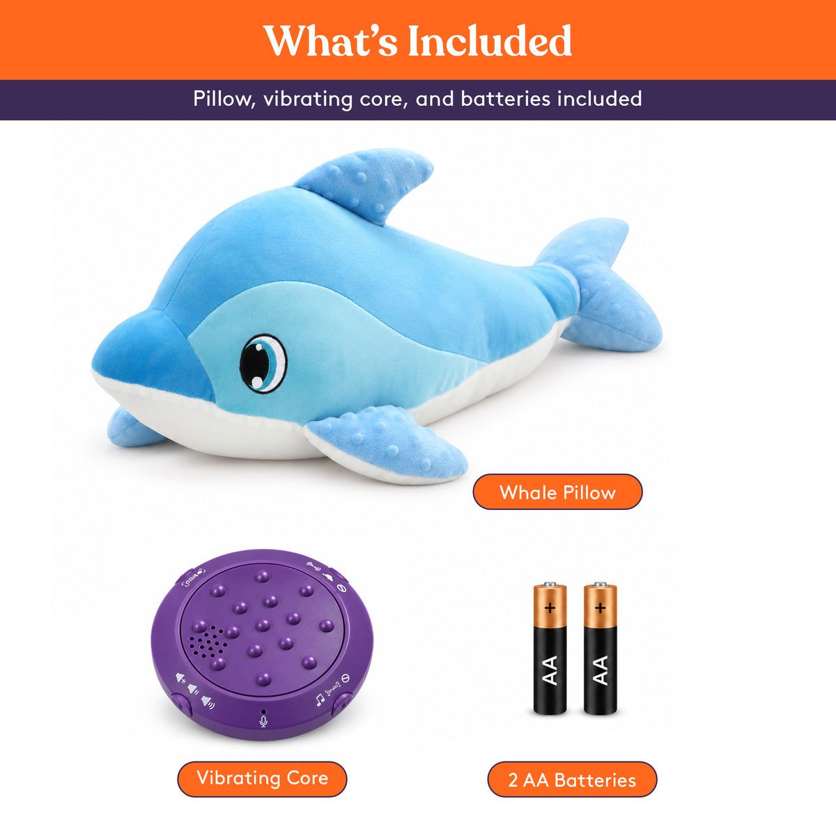 Sensory Vibrating Pillow-Whale