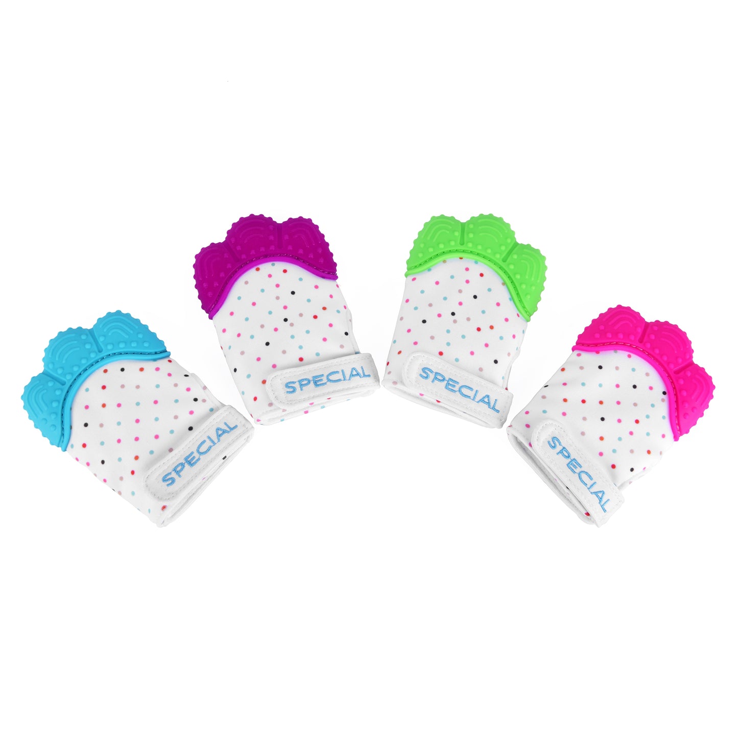 Teething Mitten, Wearable Mitt for Baby Self Soothing BPA Free Teething Pain Relief Toy for Left or Right hand