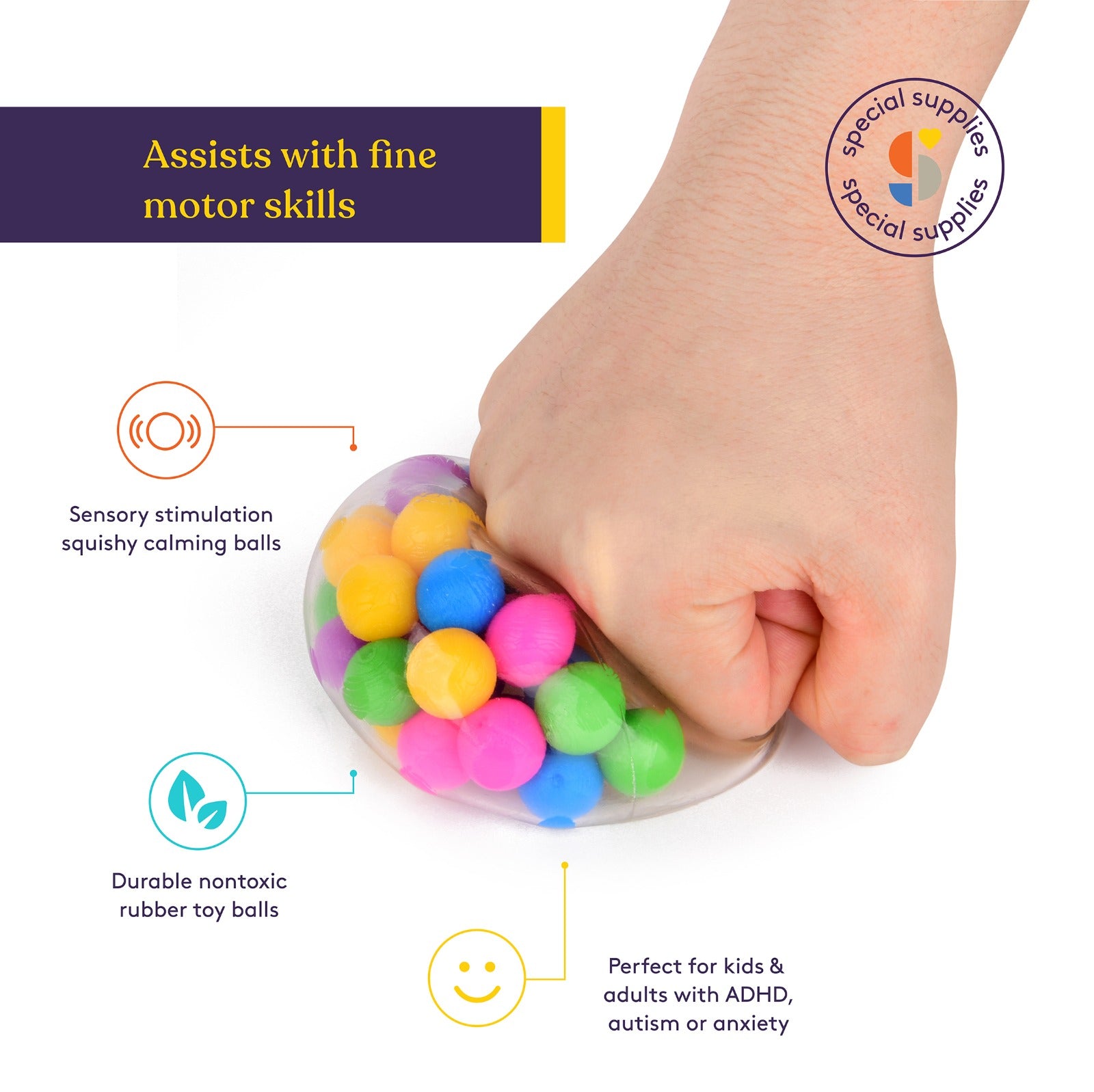 Colorful Stress Ball (6-Pack)