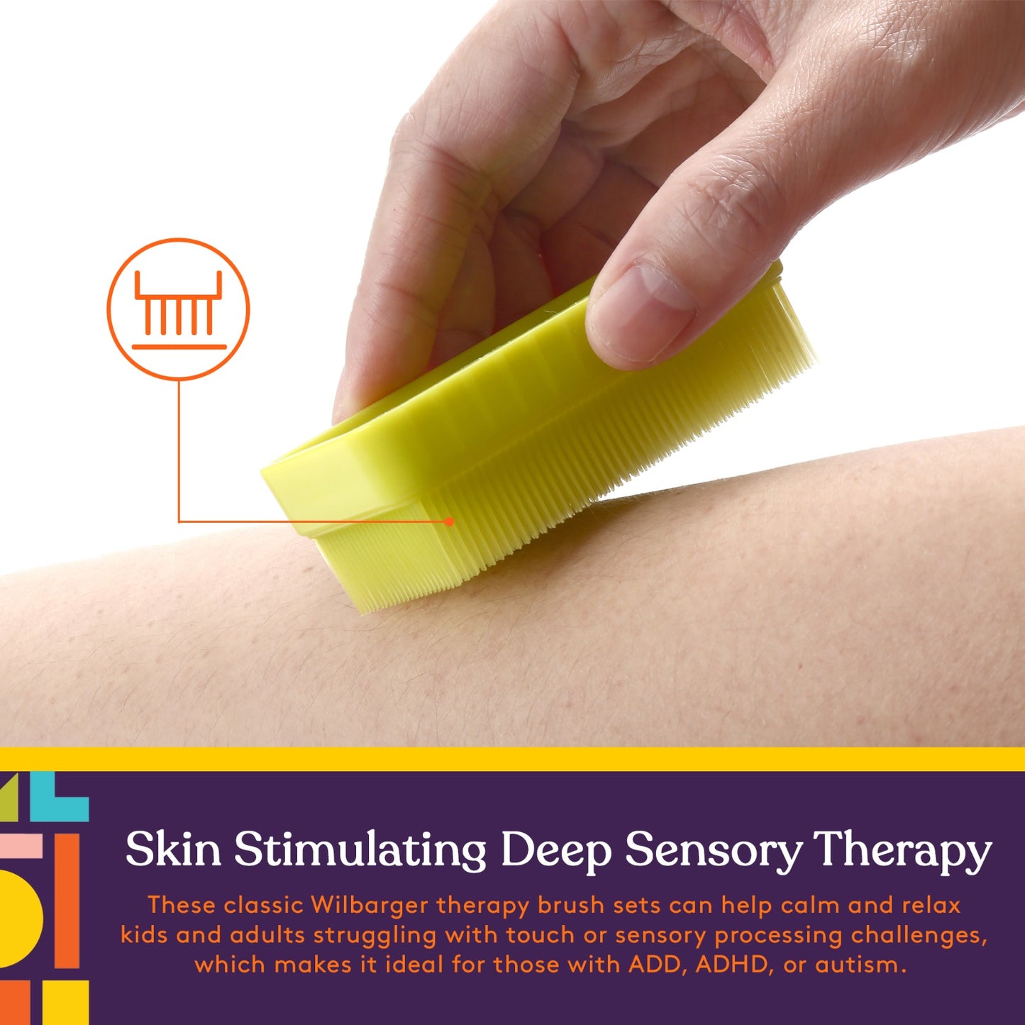 Special Supplies Therapressure Therapy Brush for Occupational and Sensory Brushing - Camo Colors - 8 Pack