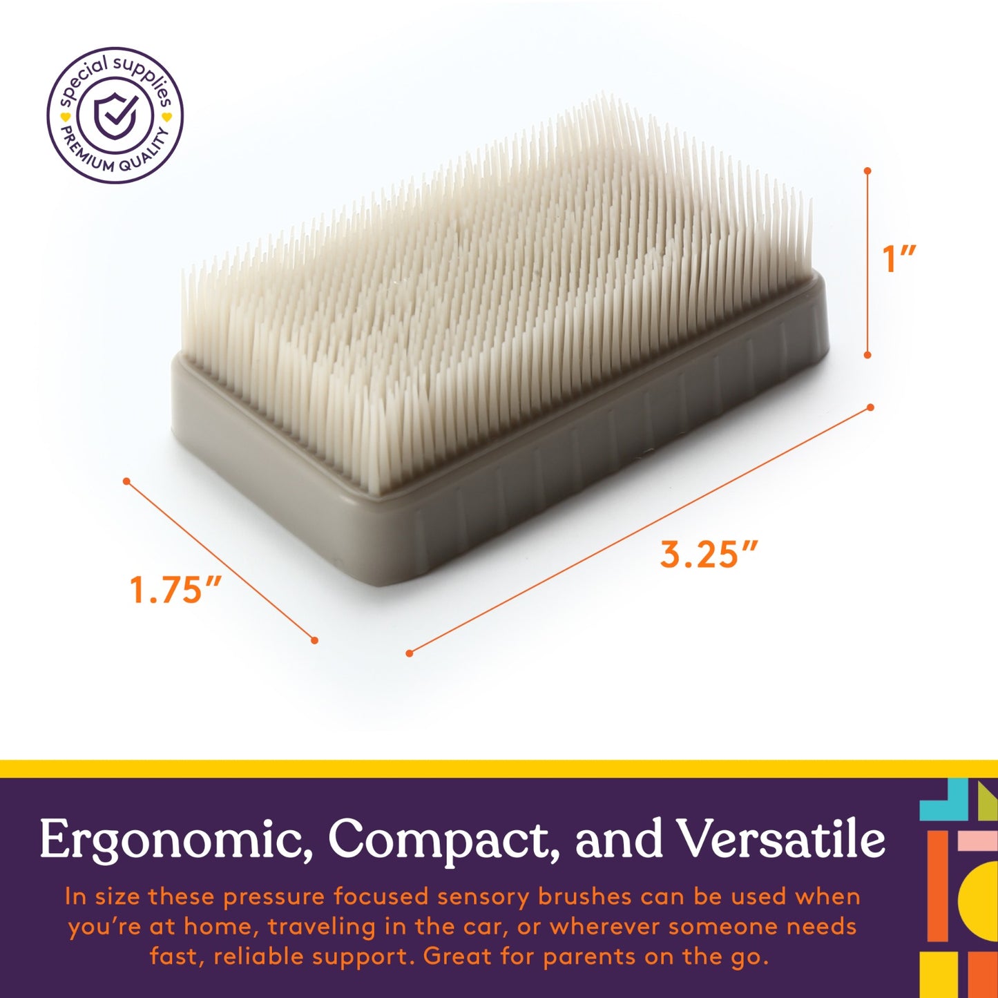 Special Supplies Therapressure Therapy Brush for Occupational and Sensory Brushing - Camo Colors - 8 Pack