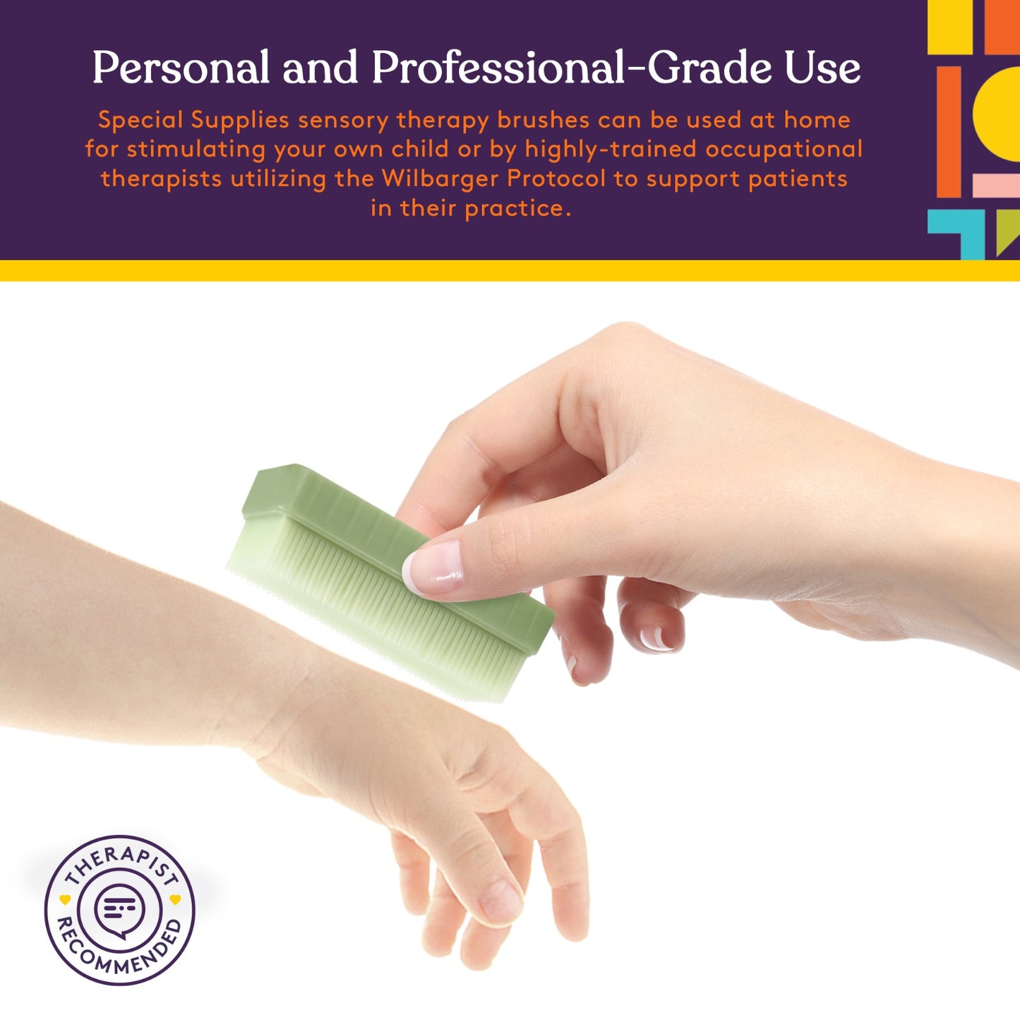 Special Supplies Therapressure Therapy Brush for Occupational and Sensory Brushing - Camo Colors - 8 Pack