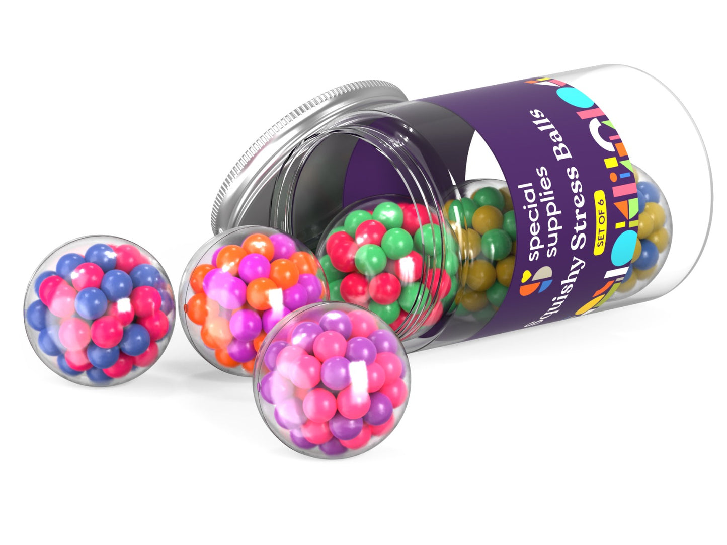 Colorful Stress Ball (6-Pack)