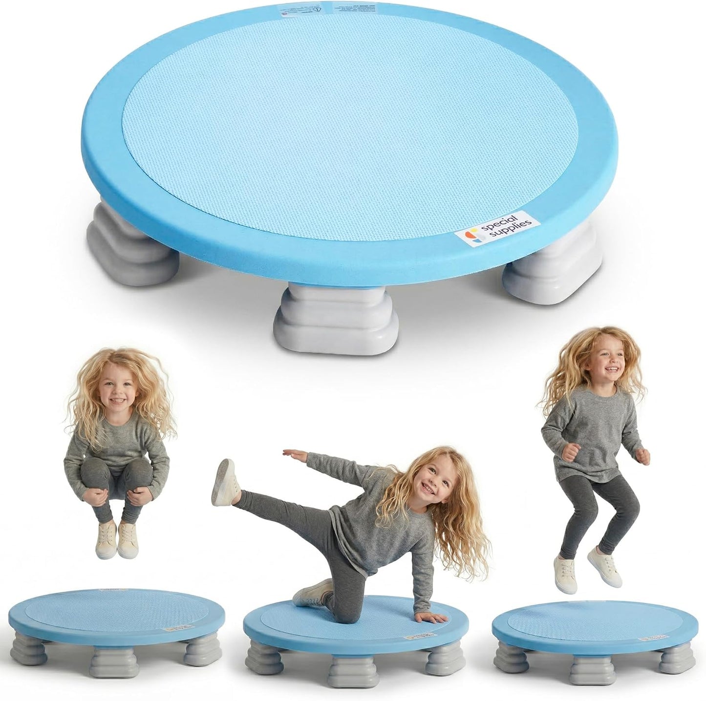 Special Supplies Kids Trampoline Rebounder Bouncing Board  Sensory Balance and Bounce Toy for Indoor and Outdoor Kids Toys - Outdoor Play Equipment