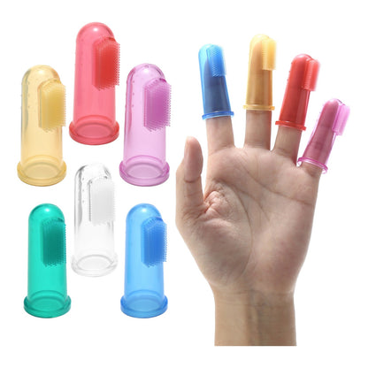 Dual-sided Silicone Finger Toothbrush - 6 Pack