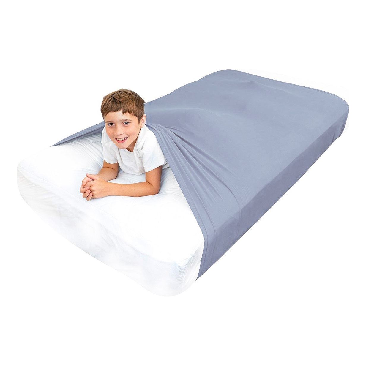 Sensory Bed Sheet for Kids Compression Alternative to Weighted Blankets - Gray