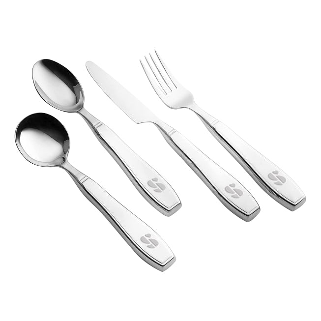 Adaptive Utensils - WEIGHTED 7 oz. Arthritis Aid Silverware - Easy Grip for Shaking, Elderly & Trembling Hands - Stainless Steel Spoons, Fork & Knife