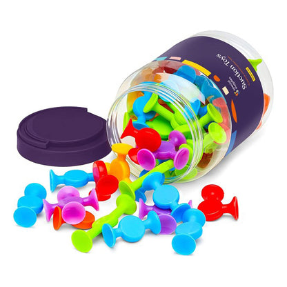 Creative Construction-Suction Toys for Children 50-Piece Set