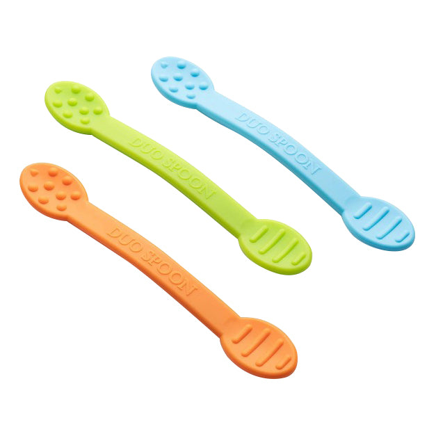 Duo Spoon 3-Pack - Blue, Orange, Green