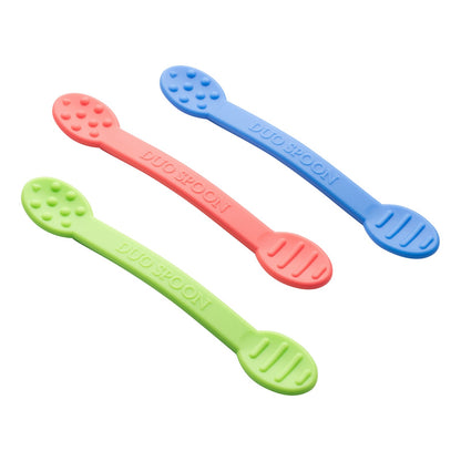 Duo Spoon 3-Pack - Pink, Blue, Green